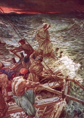 Jesus stillt den Sturm von William Brassey Hole (43766) Jesus stillt den Sturm von William Brassey Hole (43766)