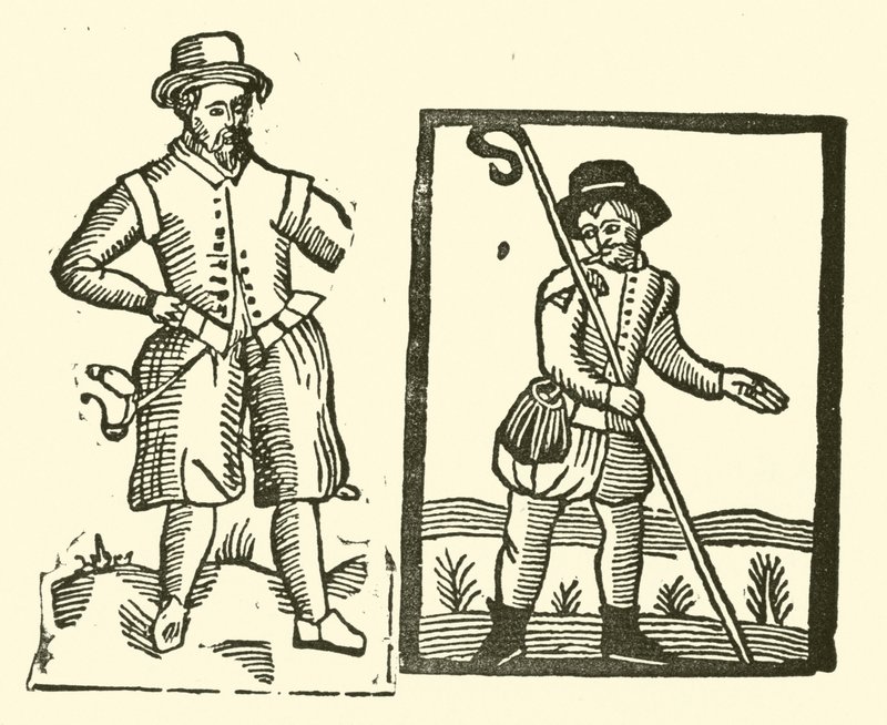 Illustration für The Roxburghe Ballads (Holzschnitt) von (after) English School
