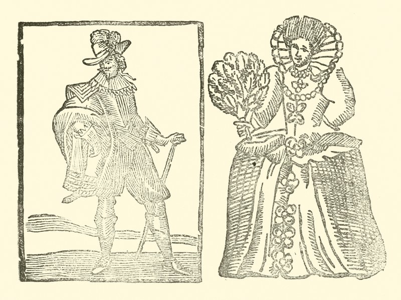Illustration für The Roxburghe Ballads (Holzschnitt) von (after) English School