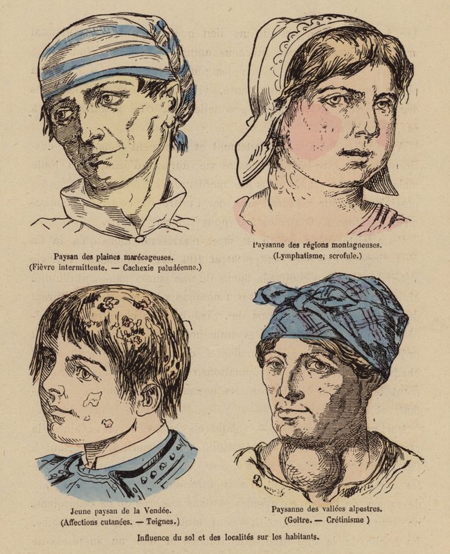 Einfluss der Sonne und geografische Lage auf Menschen von (after) French School