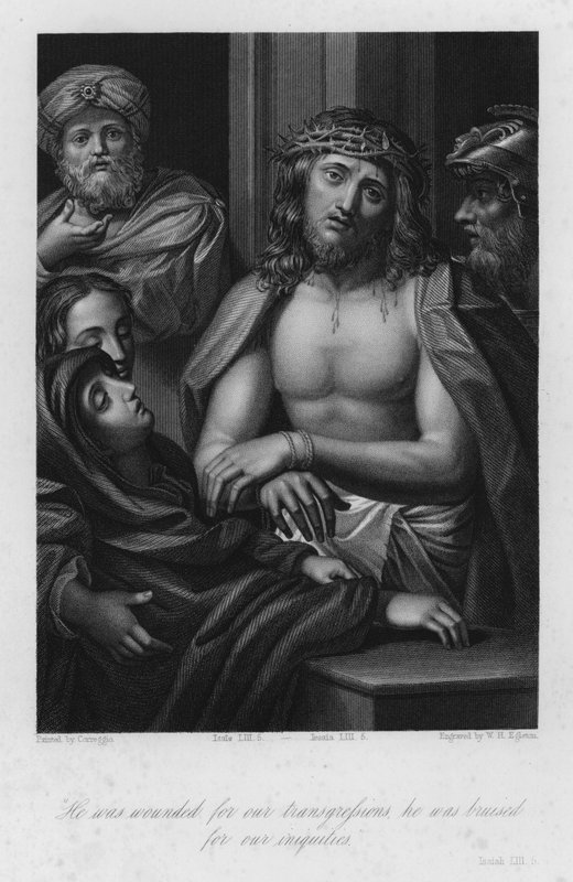 Christus mit Dornen gekrönt, Jesaja LIII, 5 von (c.1489 1534) (after) Correggio