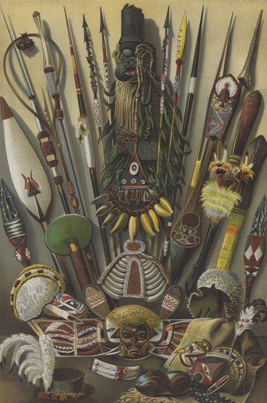 Melanesische und mikronesische Waffen und Instrumente von American School