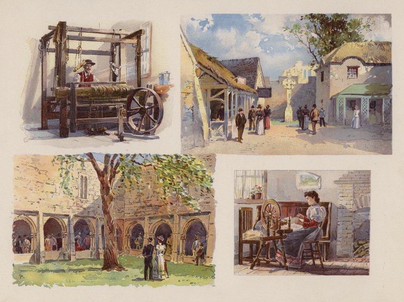 Szenen im irischen Dorf von American School