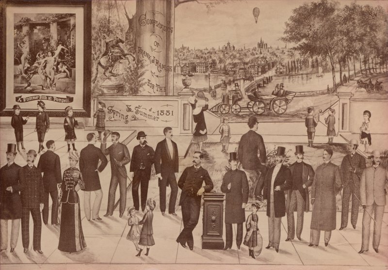 Handelskarte für Frank J. Ramge, Tuchhändler und Schneider, 1881 von American School