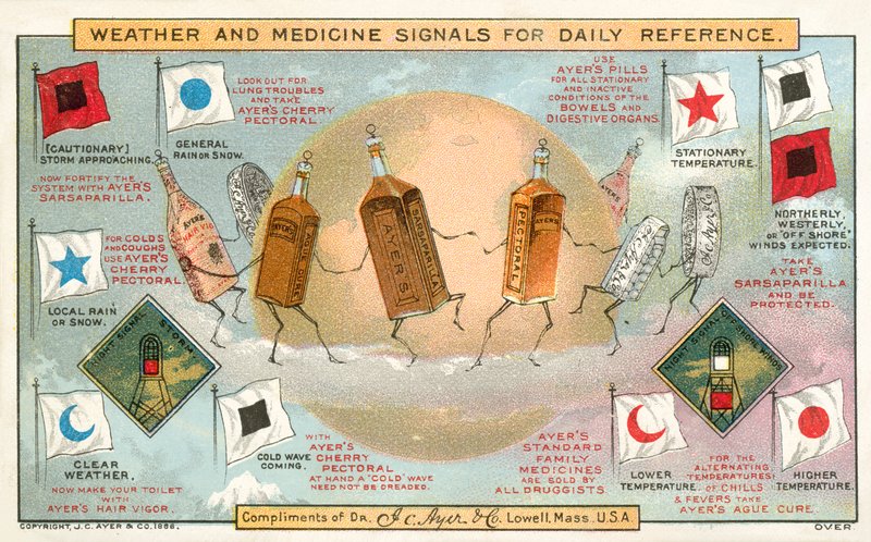 Wetter- und Medizinsignale für den täglichen Gebrauch von American School