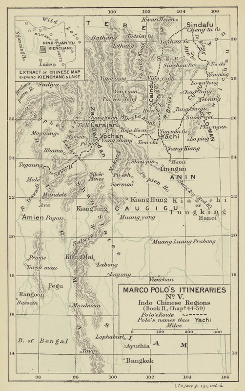 Marco Polos Reiserouten Nr. V, Indochinesische Regionen von English School