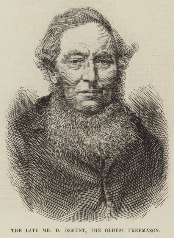 Der verstorbene Herr D Osment, der älteste Freimaurer von English School