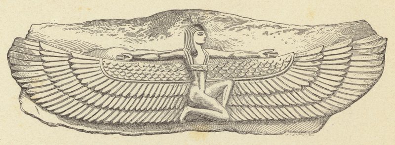 Ägyptische fliegende Figur von French School