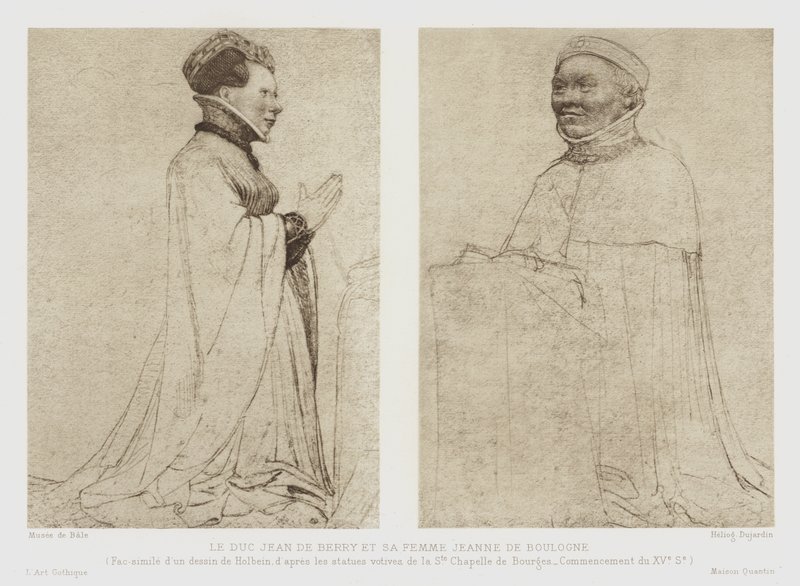 Johann, Herzog von Berry, und seine Frau Jeanne von Boulogne, 15. Jahrhundert von French School