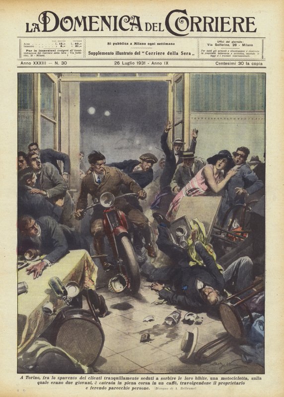In Turin, zur Bestürzung der Kunden, die ruhig ihre Getränke genossen? von Achille Beltrame