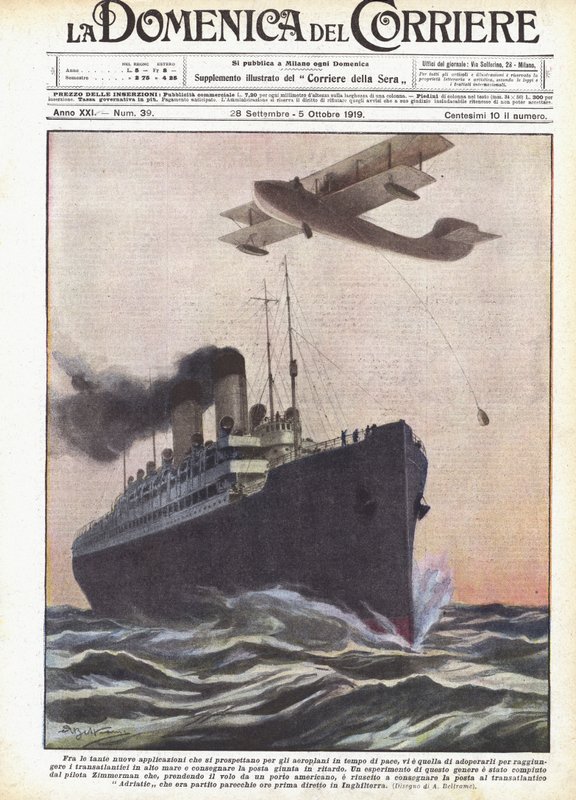 Unter den vielen neuen Anwendungen, die sich für Flugzeuge in Friedenszeiten abzeichnen von Achille Beltrame