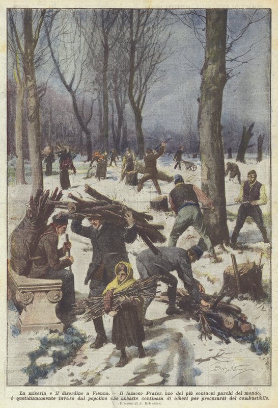 Elend und Unordnung in Wien von Achille Beltrame