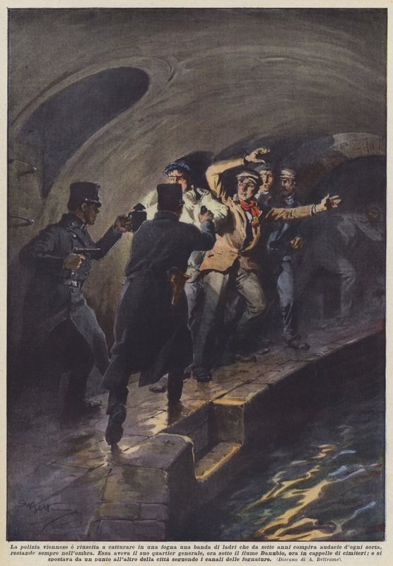 Die Wiener Polizei hat es geschafft, in einem Abwasserkanal eine Bande von Dieben zu fangen, die seit sieben Jahren von Achille Beltrame