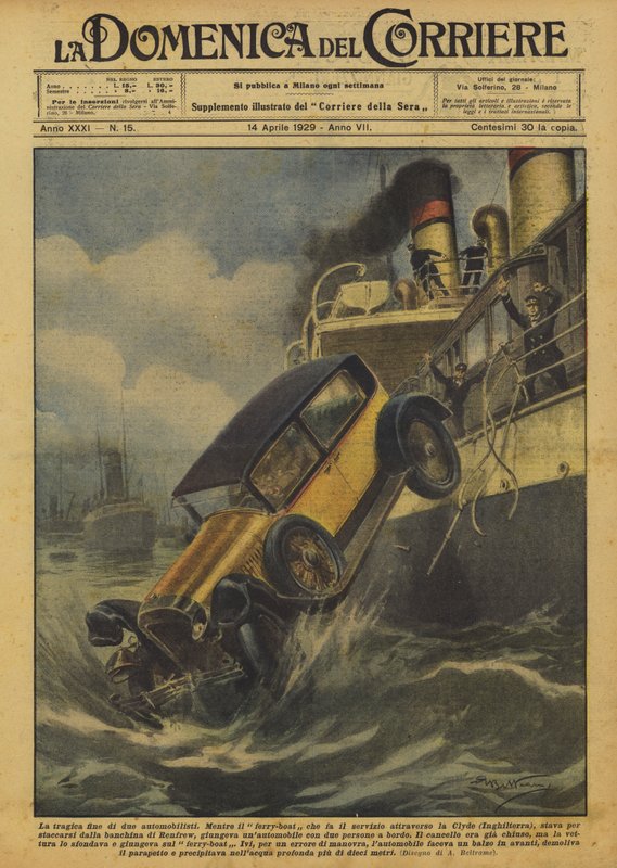 Das tragische Ende zweier Autofahrer von Achille Beltrame