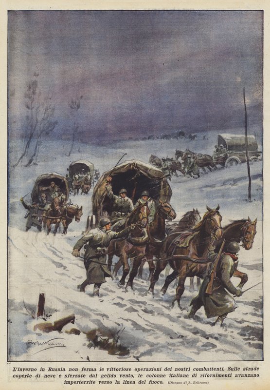 Der Winter in Russland stoppt nicht die siegreichen Operationen unserer Kämpfer von Achille Beltrame