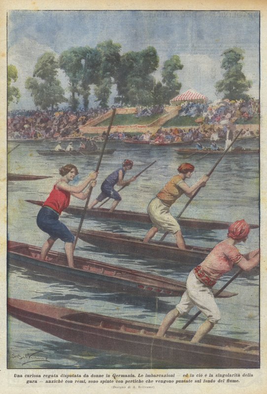Eine kuriose Regatta, die von Frauen in Deutschland ausgetragen wird von Achille Beltrame