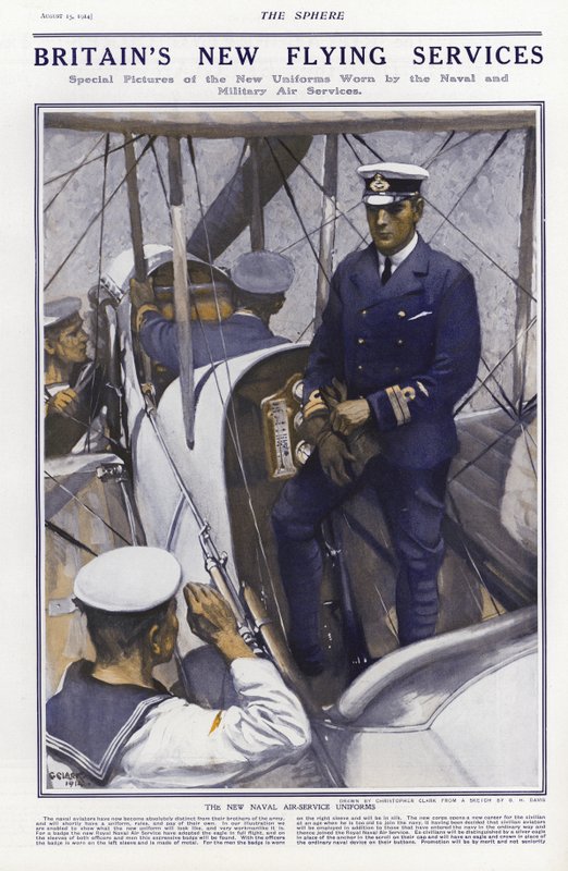 Neue Uniformen des britischen Royal Naval Air Service, 1914 von Addison Thomas Millar