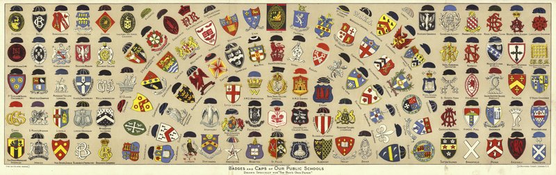 Abzeichen und Mützen britischer öffentlicher Schulen von Albert Lambert