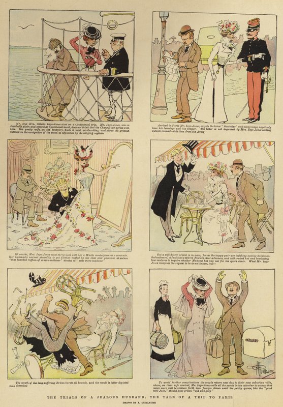Die Prüfungen eines eifersüchtigen Ehemanns, die Geschichte einer Reise nach Paris von Albert Guillaume