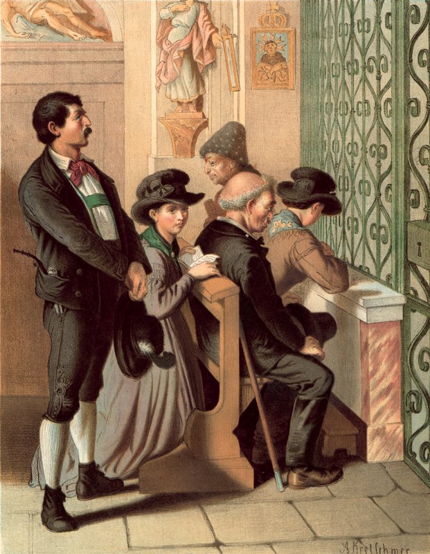 Deutsche Tracht, Tirol, Ober-Innthal von Albert Kretschmer