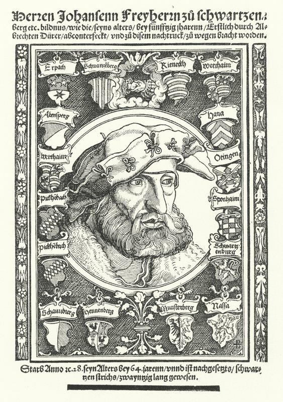 Johann von Schwarzenberg, deutscher Moralist, Dichter und Reformator von Albrecht (after) Durer or Duerer