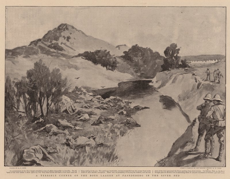 Eine schreckliche Ecke des Burenlagers bei Paardeberg im Flussbett von Alexander Stuart Boyd