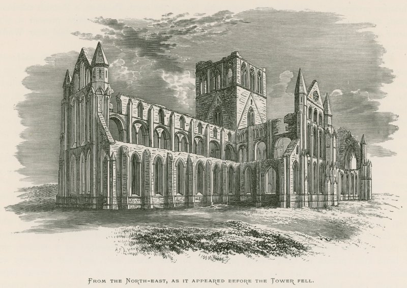 Whitby Abbey, von Nordosten, wie sie vor dem Einsturz des Turms erschien von Alexander Francis Lydon