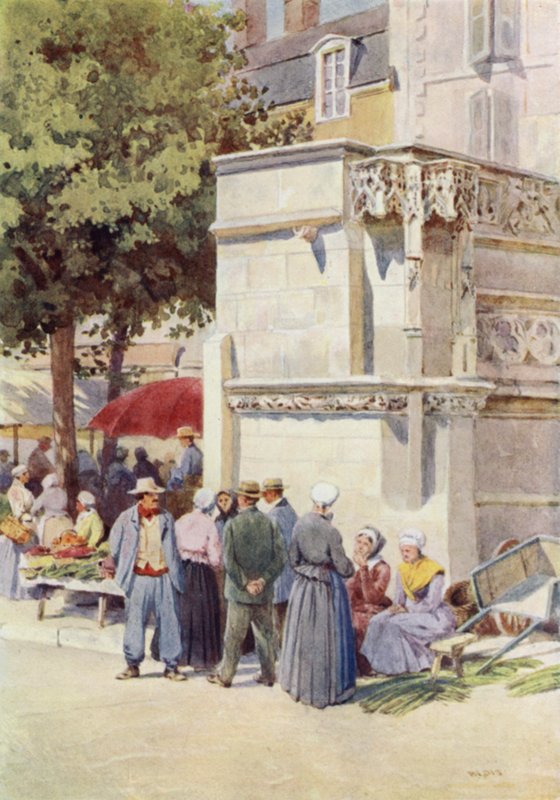 Blois, der Brunnen von Louis XII, auf dem Marktplatz von Alexander Henry Hallam Murray