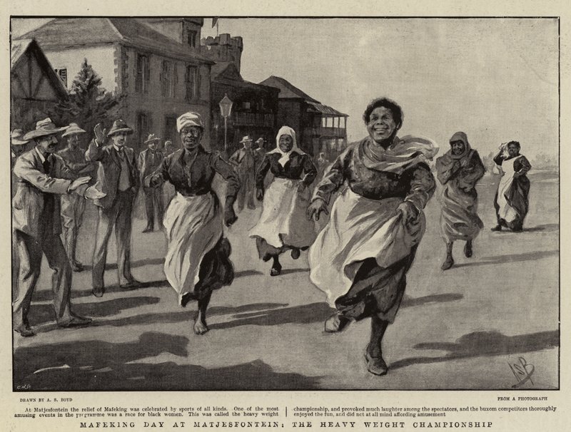 Mafeking-Tag in Matjesfontein, die Schwergewichtsmeisterschaft von Alexander Stuart Boyd