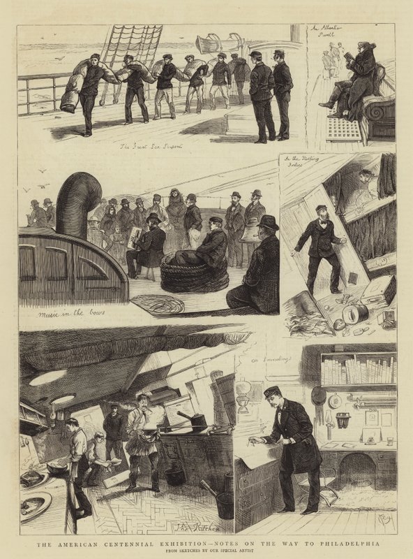 Die amerikanische Jahrhundertausstellung, Notizen auf dem Weg nach Philadelphia von Alfred Chantrey Corbould