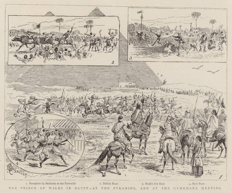 Der Prinz von Wales in Ägypten, an den Pyramiden und beim Gymkhana-Treffen von Alfred Chantrey Corbould