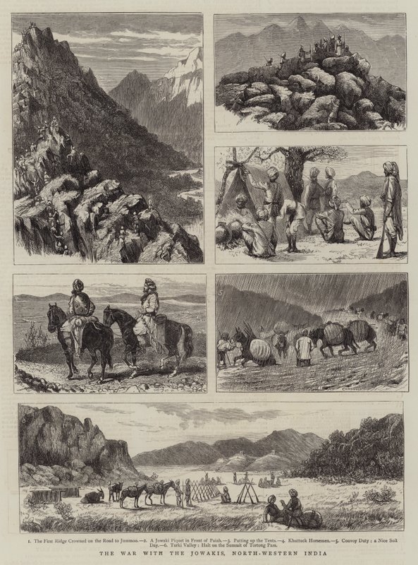 Der Krieg mit den Jowakis, Nordwestindien von Alfred Chantrey Corbould
