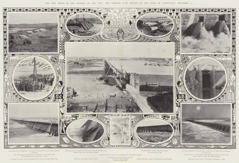 Die neue Epoche in der Geschichte des Nils, der Assuan-Damm, eröffnet vom Herzog von Connaught, 10. Dezember von Alfred Hugh Fisher