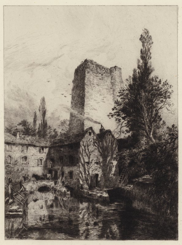 Oxford Castle von Alfred Louis Brunet Debaines