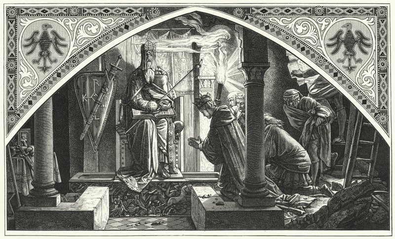 Otto III. am Grab von Karl dem Großen von Alfred Rethel
