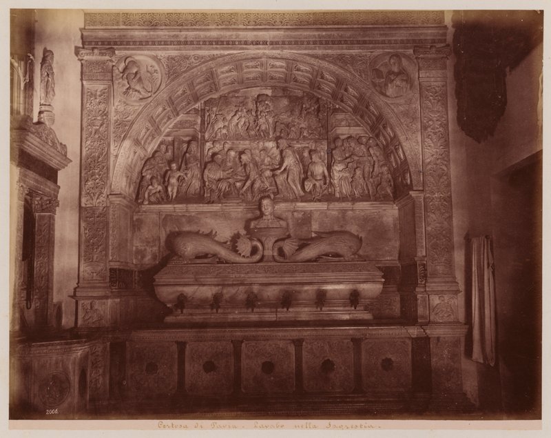 La Certosa di Pavia: Waschbecken in der Sakristei (s/w Foto) von Alfredo Noack