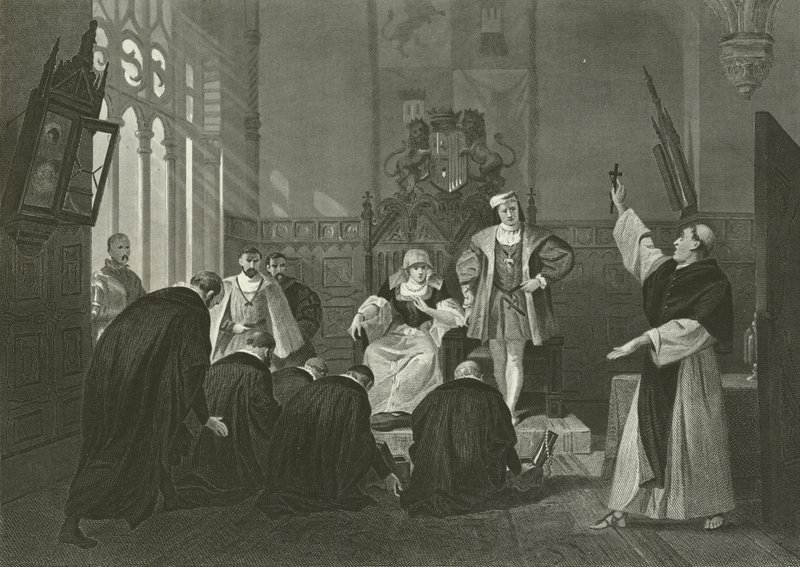 Abordnung der Juden vor Ferdinand und Isabella von Spanien, 15. Jahrhundert von Alonzo Chappel
