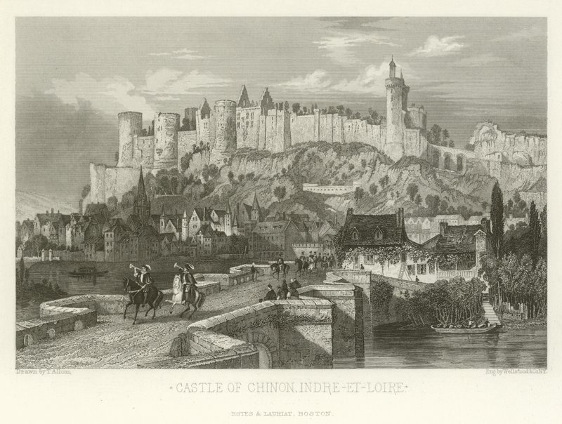 Schloss Chinon, Indre-et-Loire von Alphonse Marie de Neuville