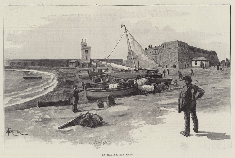La Marina, San Remo von Amedee Forestier