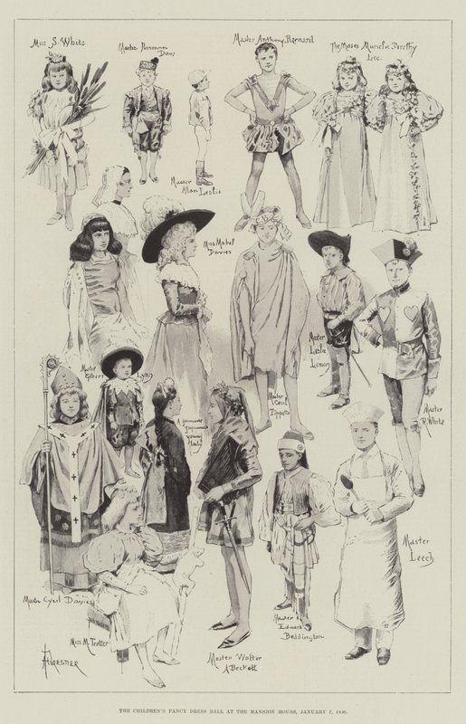 Der Kinderkostümball im Mansion House, 7. Januar 1896 von Amedee Forestier