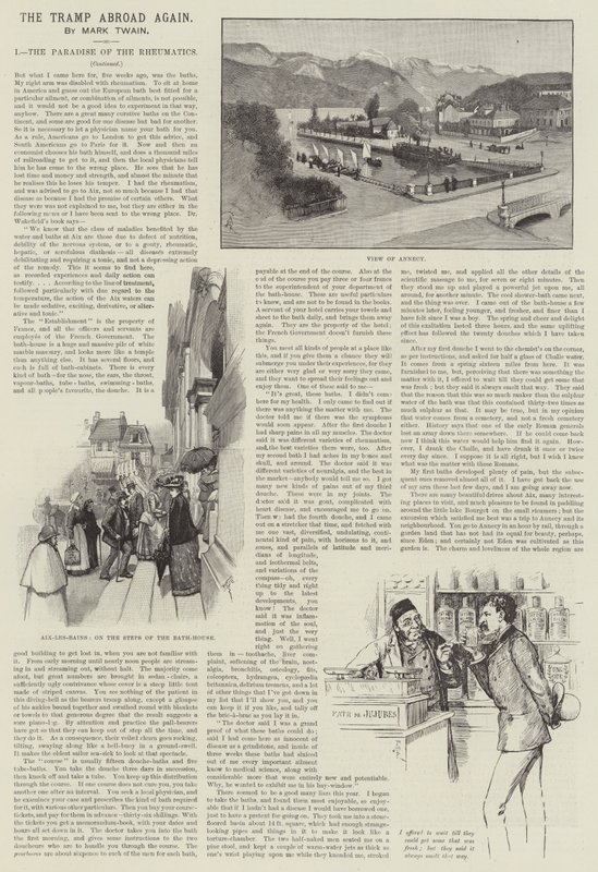Der Landstreicher wieder im Ausland, von Mark Twain von Amedee Forestier