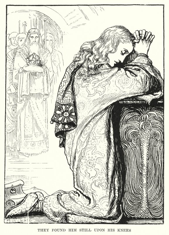 Sie fanden ihn immer noch auf seinen Knien (Gravur) von Amelia M. (attr.to) Bowerley or Bauerle
