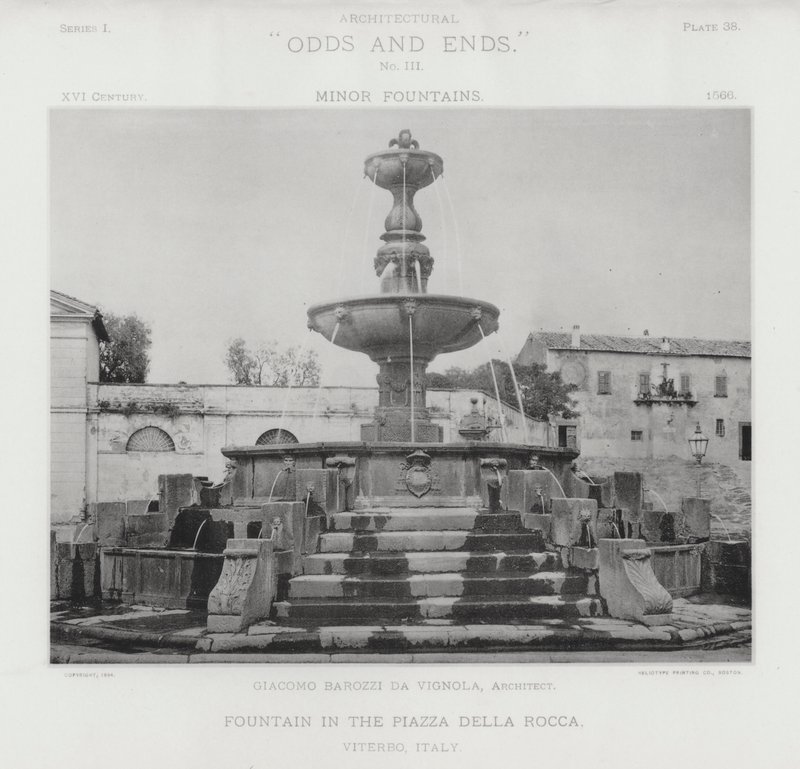 Brunnen auf der Piazza Della Rocca, Viterbo, Italien von American Photographer (after)