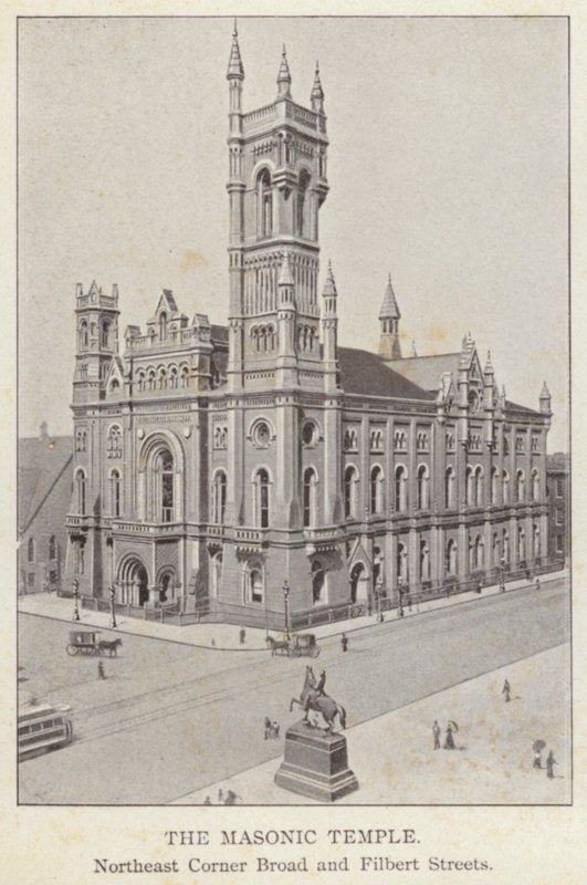 Philadelphia: Der Freimaurertempel, Nordostecke Broad und Filbert Streets von American Photographer (after)