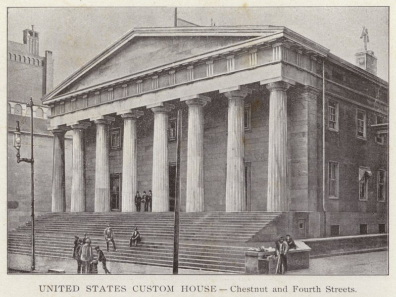 Philadelphia: United States Custom House, Chestnut und Fourth Streets (s/w Foto) von American Photographer (after)