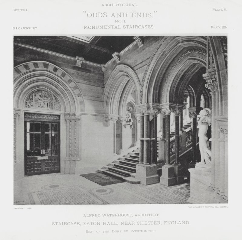 Treppenhaus, Eaton Hall, in der Nähe von Chester, England von American Photographer (after)
