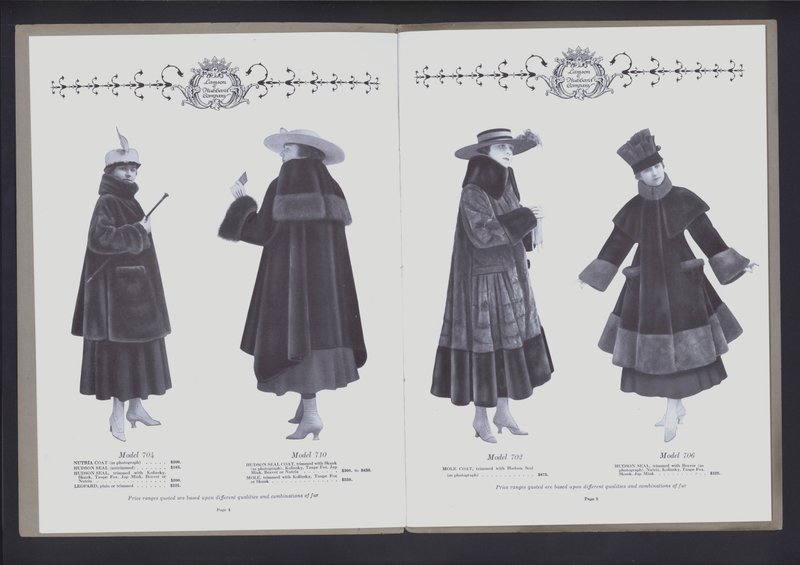 Doppelseite aus The Theater of Fur Fashion von American Photographer (after)