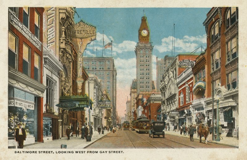 Baltimore Street, Blick nach Westen von der Gay Street (Farbfoto) von American Photographer