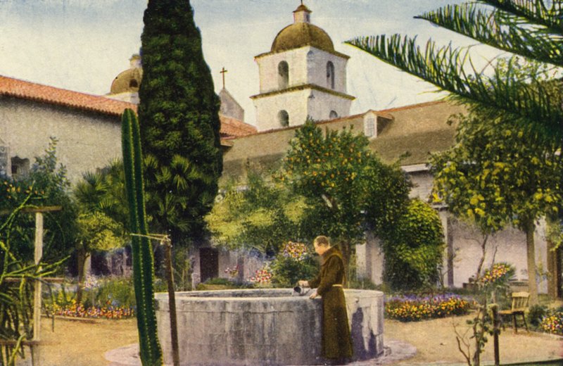 Im Garten, Santa Barbara Mission von American Photographer