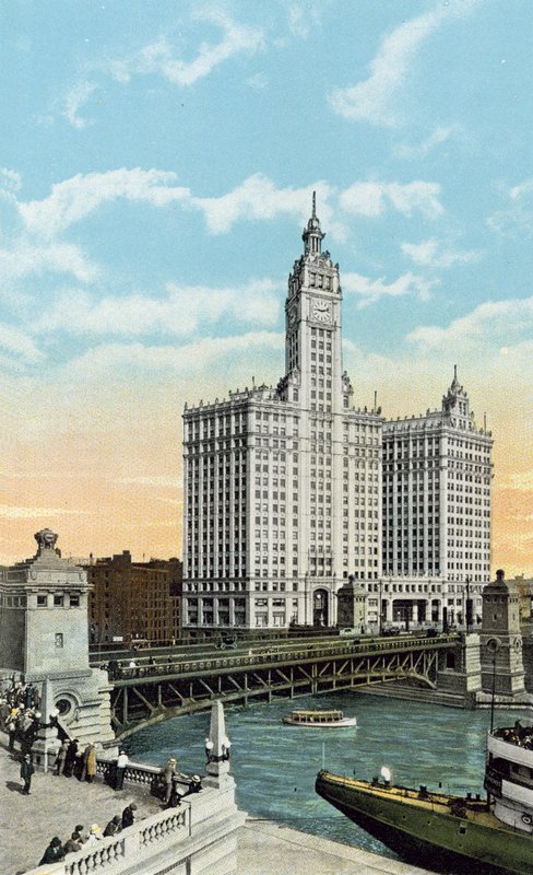 Michigan Boulevard, Brücke und Wrigley Building von American Photographer